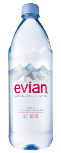 Evian Natural Spring Waters Average Dad Who Uses E T-shirt sold by